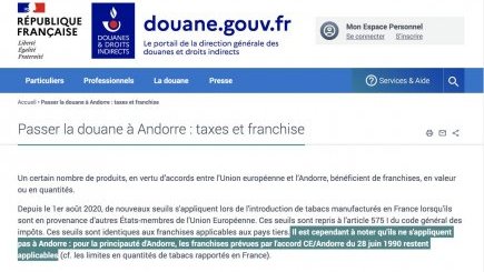 Achat de cigarettes au Pas de La Case  Combien en ramener d'Andorre